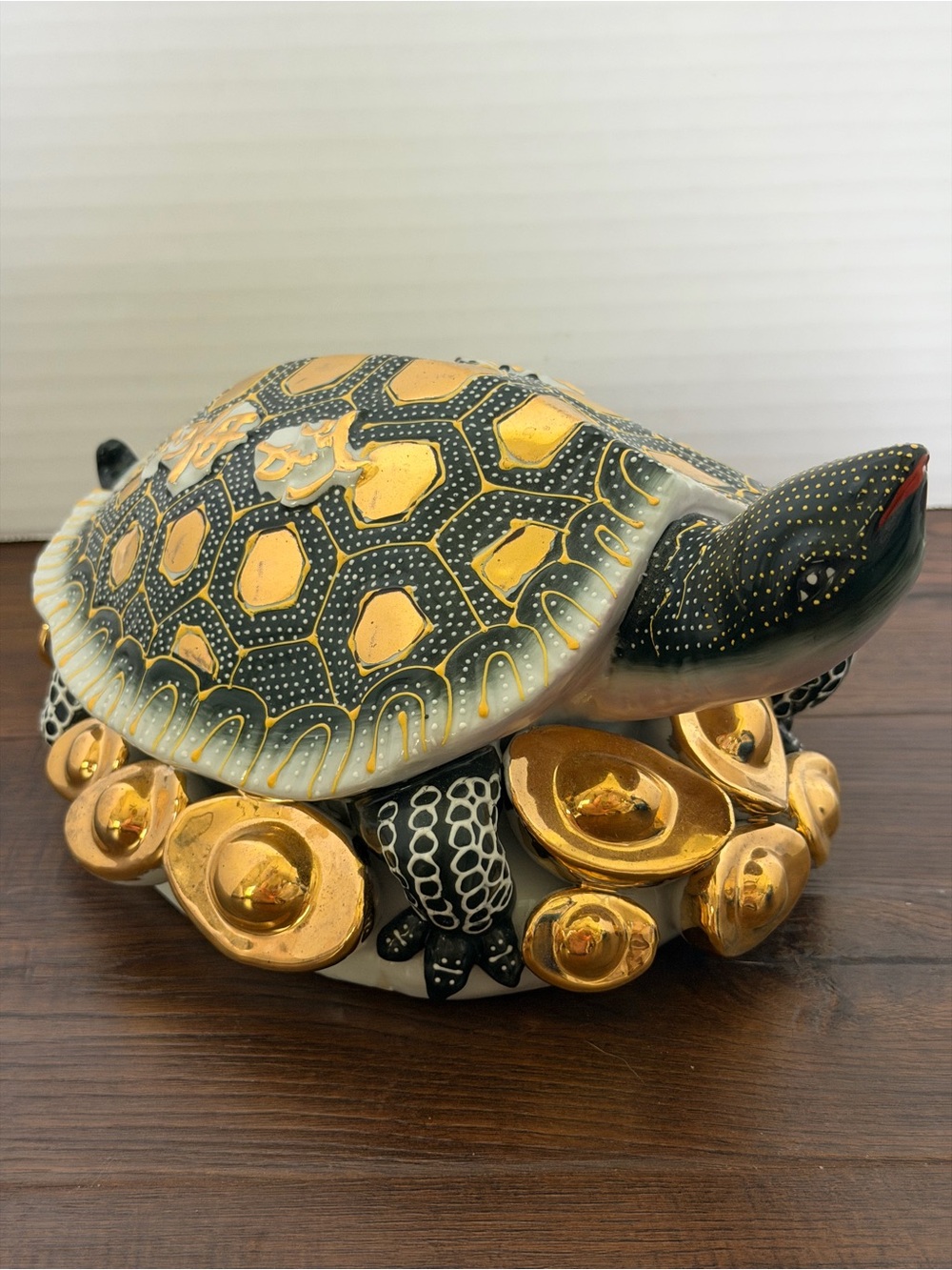 Chinese Feng Shui money turtle figurine